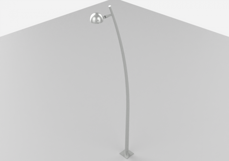3D Street Lights - High pole street light - Height: 6...