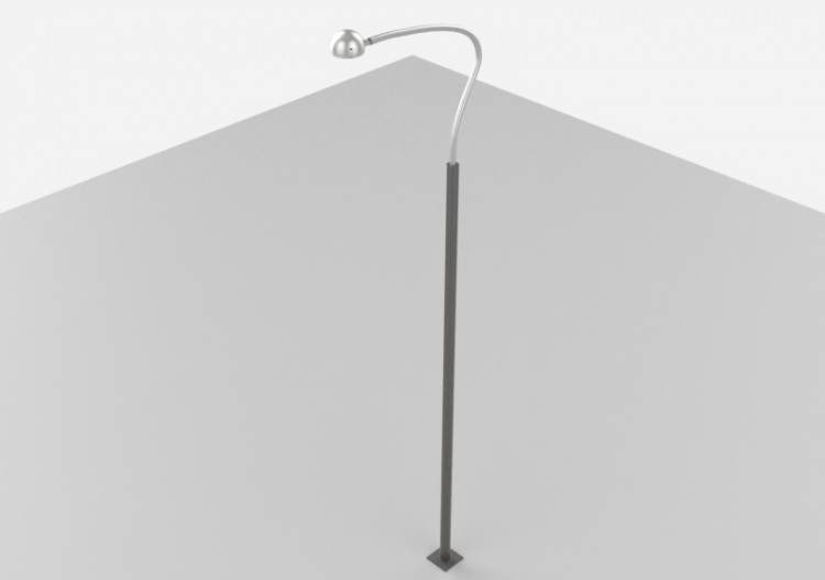 Farolas de calle 3D - Farola sobre poste alto 8,7 metros -...