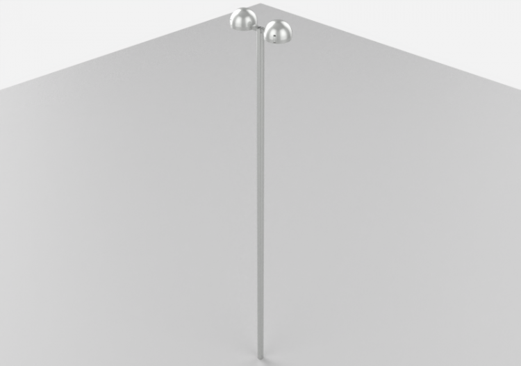 Farolas de calle 3D - Farola sobre poste alto 6 metros -...