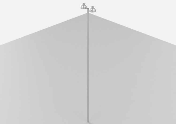 3D Straßenlanternen - Straßenlaterne auf Pfahl Höhe 8 Meter...