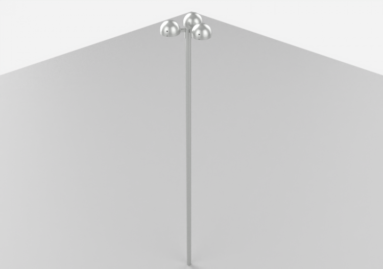 Farolas de calle 3D - Farola sobre poste alto 6 metros -...