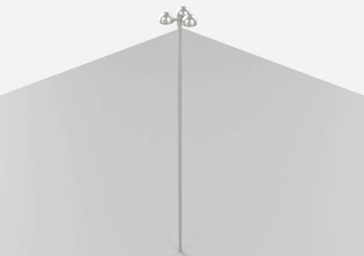 3D Straßenlanternen - Straßenlaterne auf Pfahl Höhe 8 Meter...