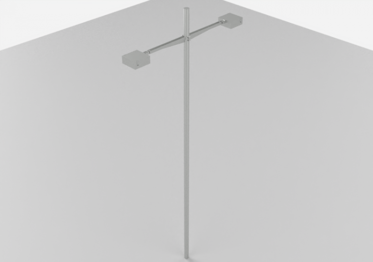 3D Street Lights - High pole street light - Height: 6...