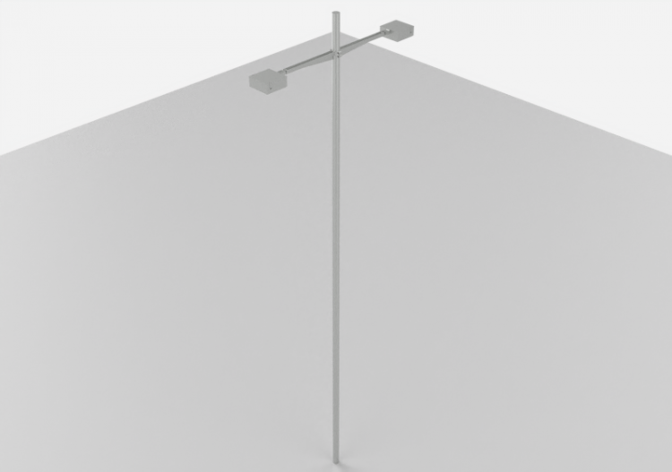 Farolas de calle 3D - Farola sobre poste alto 8 metros -...