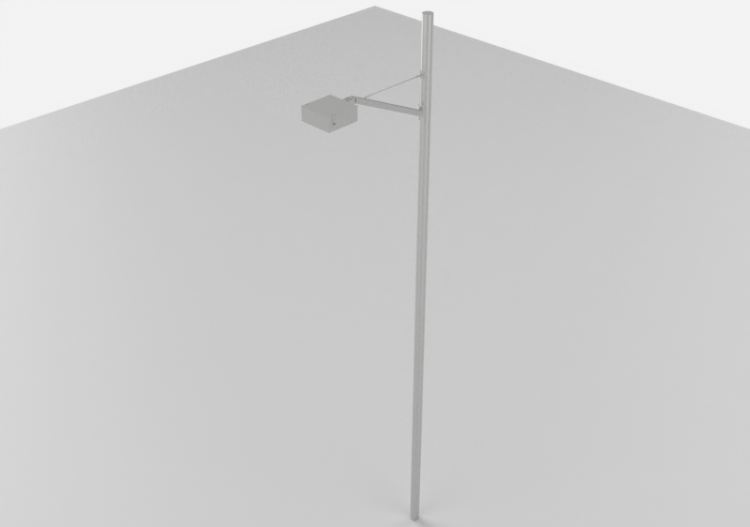 3D Street Lights - High pole street light - Height: 6...