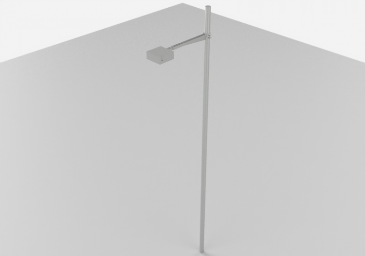 3D Street Lights - High pole street light - Height: 6...