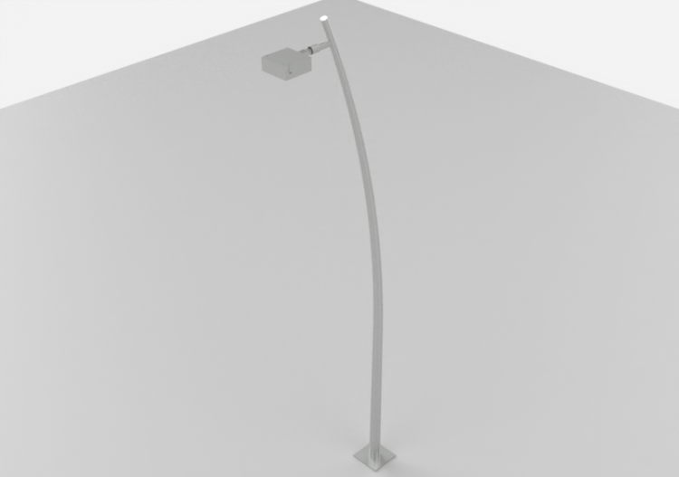 Farolas de calle 3D - Farola sobre poste alto 6 metros -...
