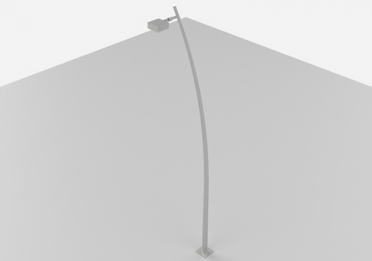 Farolas de calle 3D - Farola sobre poste alto 8 metros -...