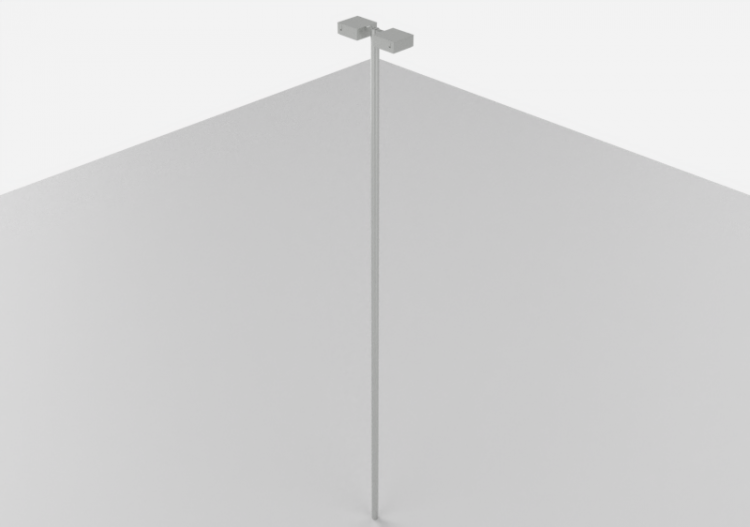 Farolas de calle 3D - Farola sobre poste alto 8 metros -...