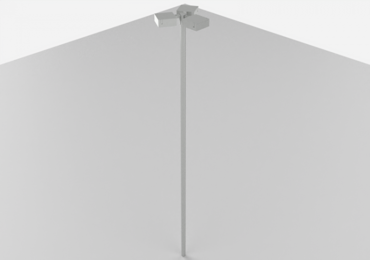 Farolas de calle 3D - Farola sobre poste alto 6 metros -...