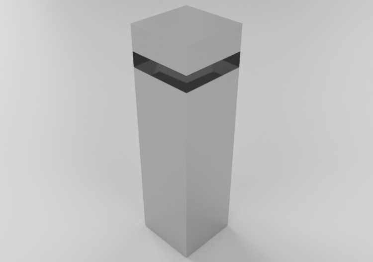Bollards 3D - Bollard - iGuzzini - iWay carré 170x170x610mm...