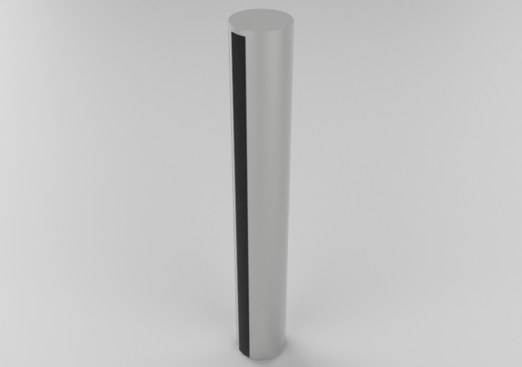 Bollards 3D - Bollard - iGuzzini - Pencil rond ø88x610mm -...