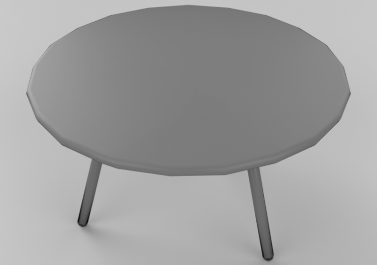 3D Tisch - Tisch rund - Bla Station – Kaffe L11 - ACCA...