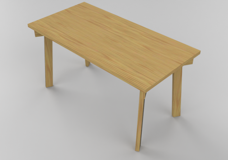 3D Tisch - Tisch rechteckig - Bla Station – Size L905 -...