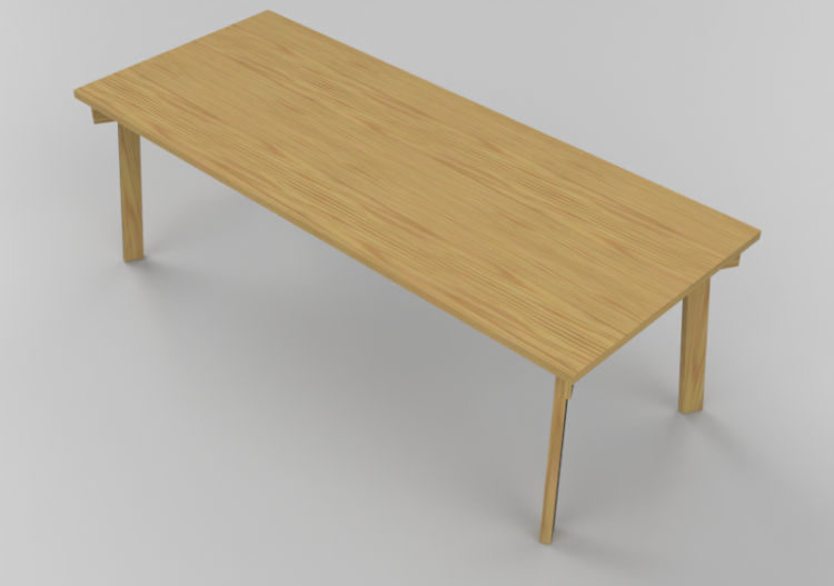 3D Tables - Rectangular table - Bla Station – Size L905 -...