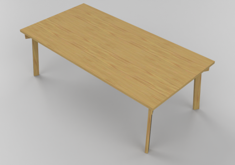 3D Tisch - Tisch rechteckig - Bla Station – Size L905 -...
