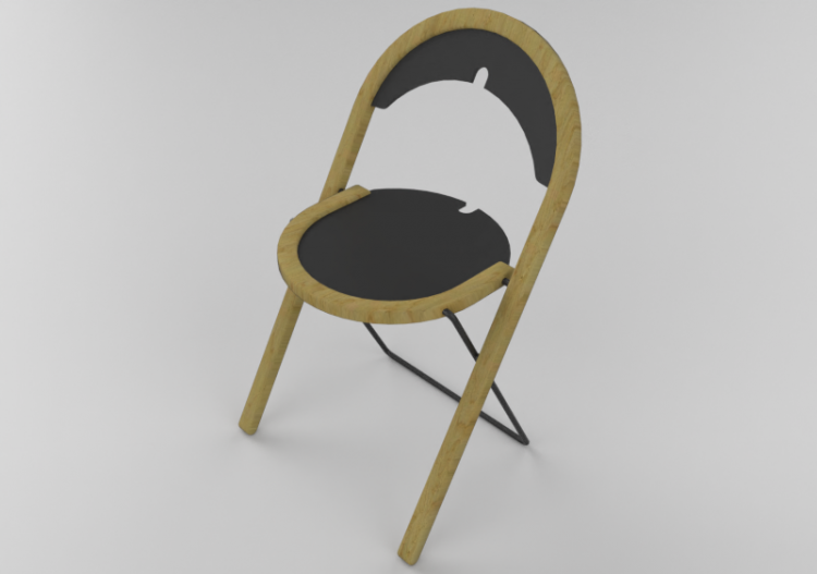 3D Chairs - Chair with wooden structure - Bla Station –...