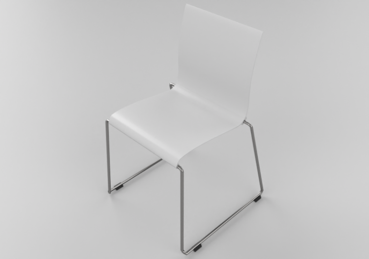 3D Chairs - Chair with metallic structure - Bla Station –...