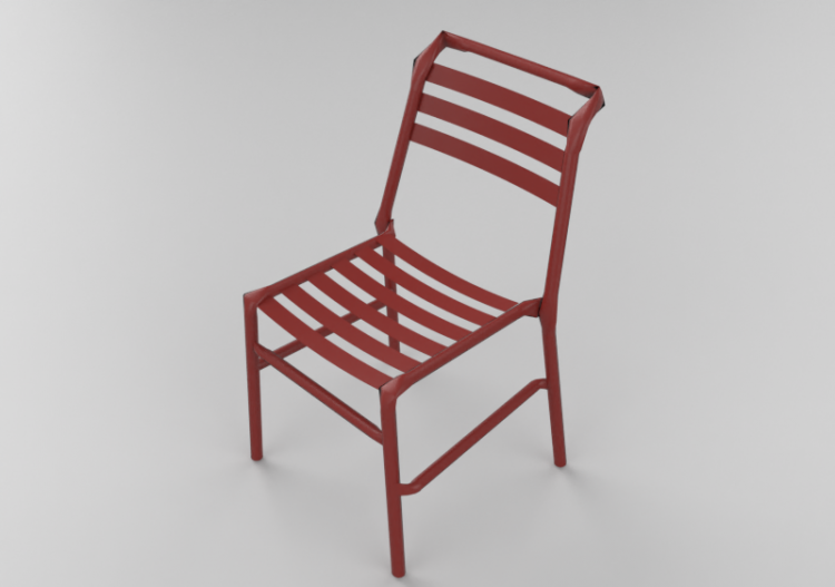 3D Chairs - Chair with metallic structure - Bla Station –...
