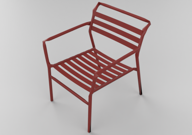 3D Chairs - Chair with metallic structure - Bla Station –...