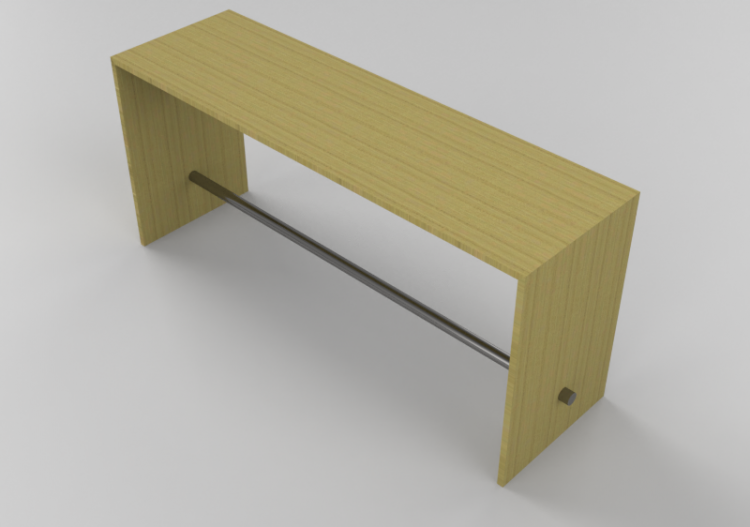 3D Zubehör - Sitzbank mit Holzstruktur - Bla Station – Ping...