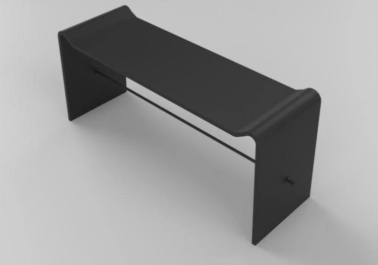 3D Zubehör - Sitzbank mit Holzstruktur - Bla Station –...