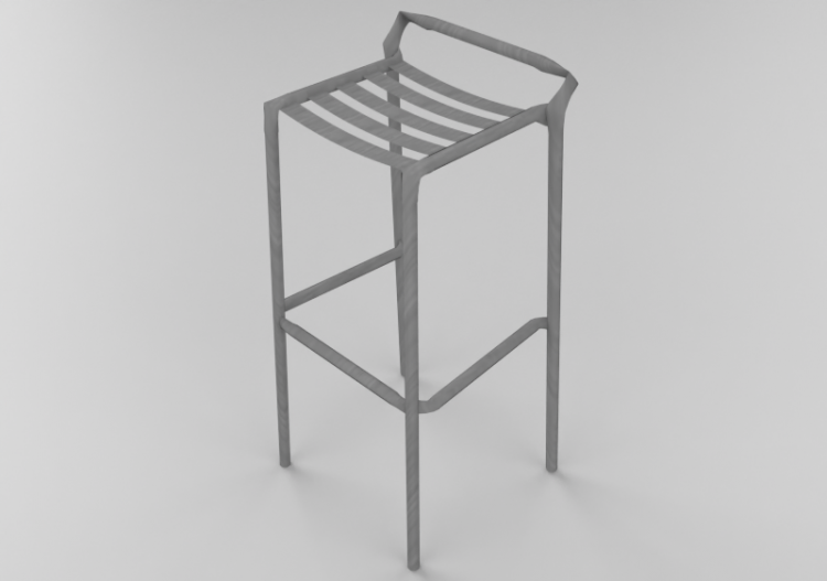 椅子 - High metallic stool - Bla Station – Straw O37 - ACCA...