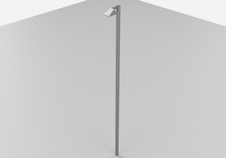 Lampioni stradali 3D - Lampione su palo alto 5m - iGuzzini...
