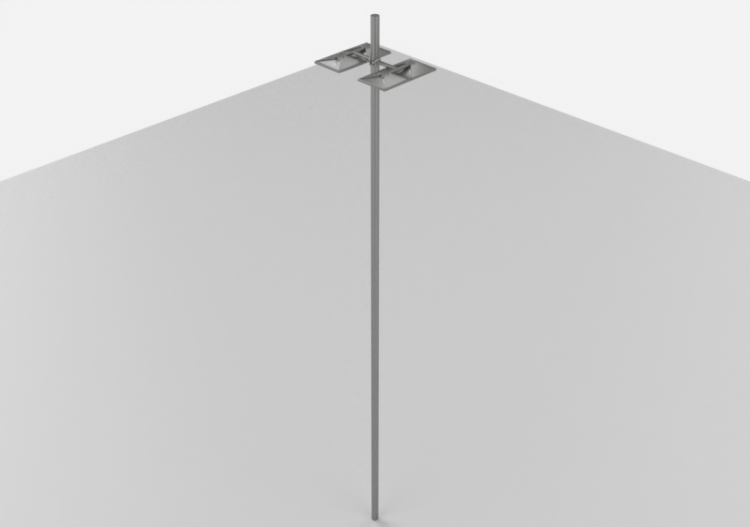 3D Street Lights - High pole street light - Height: 8m -...
