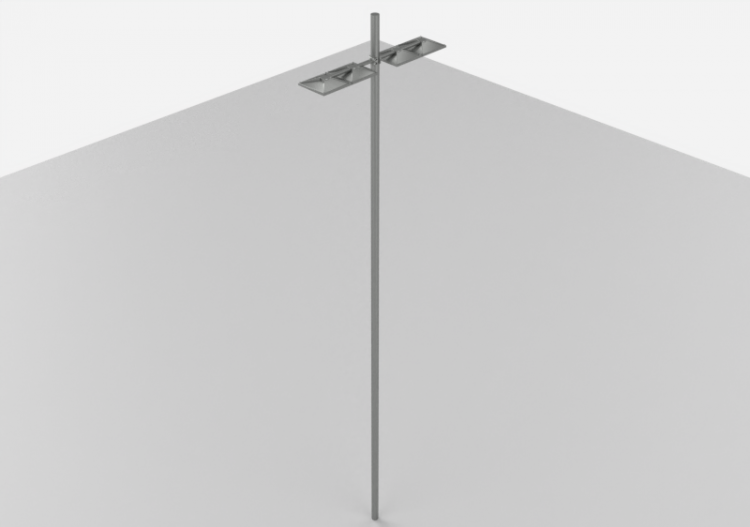 Candeeiros de rua 3D - Candeeiro de poste alto 7m -...