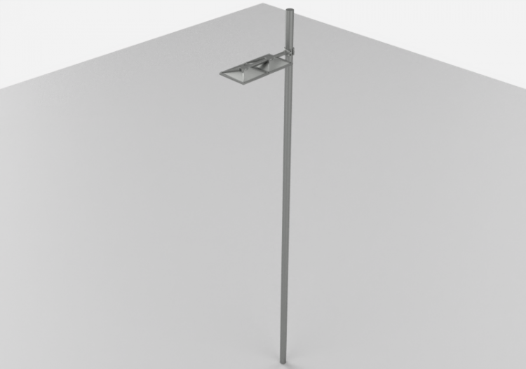 3D Street Lights - High pole street light - Height: 6m -...