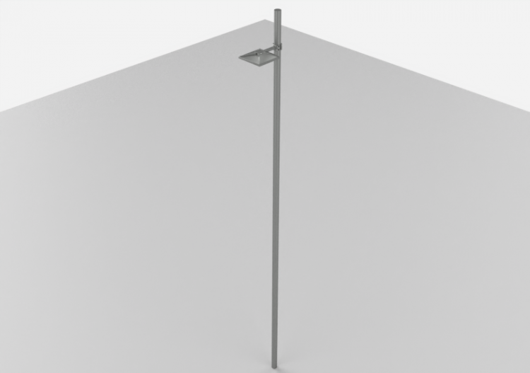 Lampioni stradali 3D - Lampione su palo alto 7m - iGuzzini...