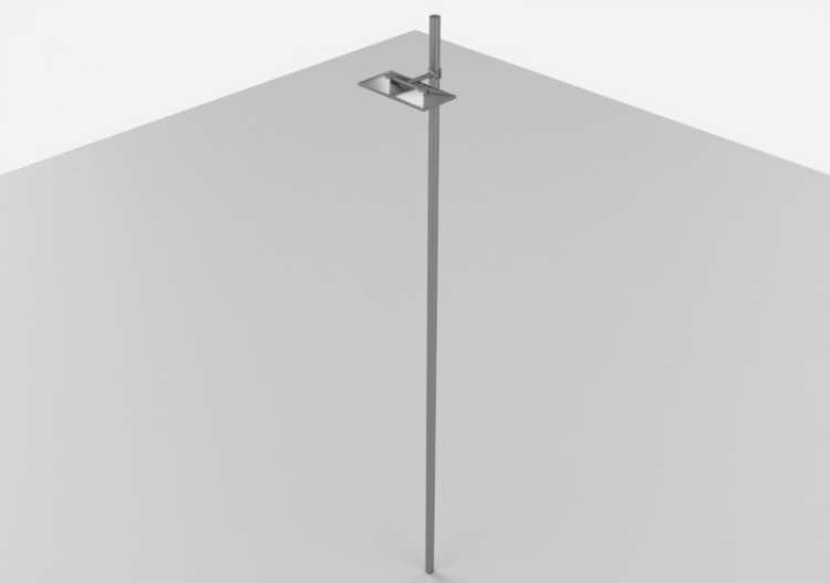 3D Street Lights - High pole street light - Height: 7m -...