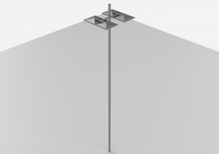 3D Street Lights - High pole street light - Height: 8m -...