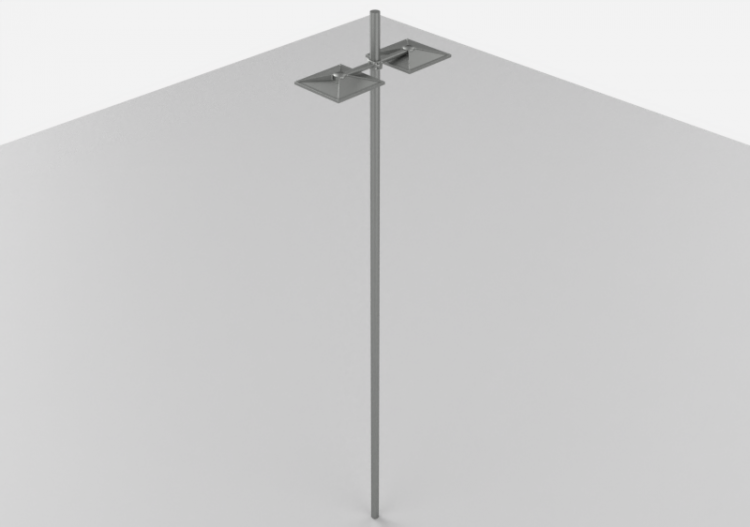 3D Street Lights - High pole street light - Height: 7m -...