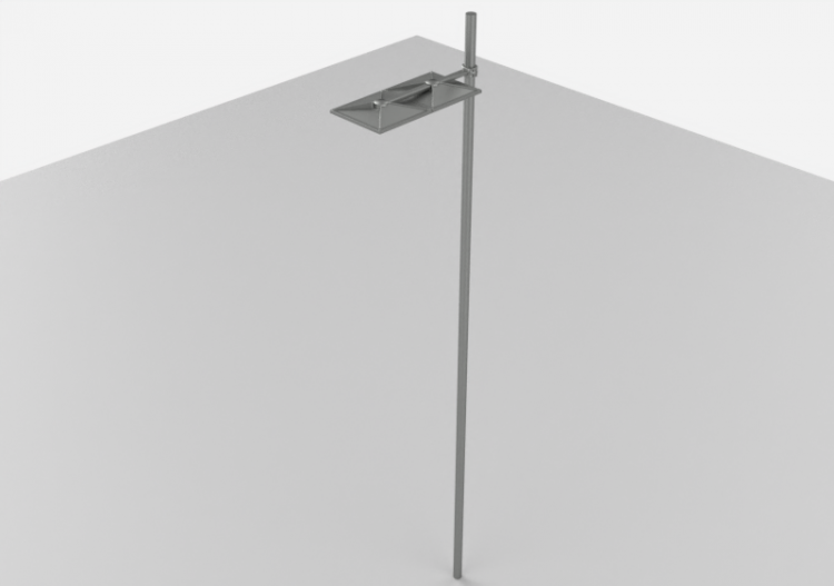 3D Street Lights - High pole street light - Height: 7m -...