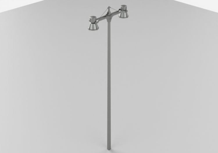 Farolas de calle 3D - Farola sobre poste alto 4m - iGuzzini...