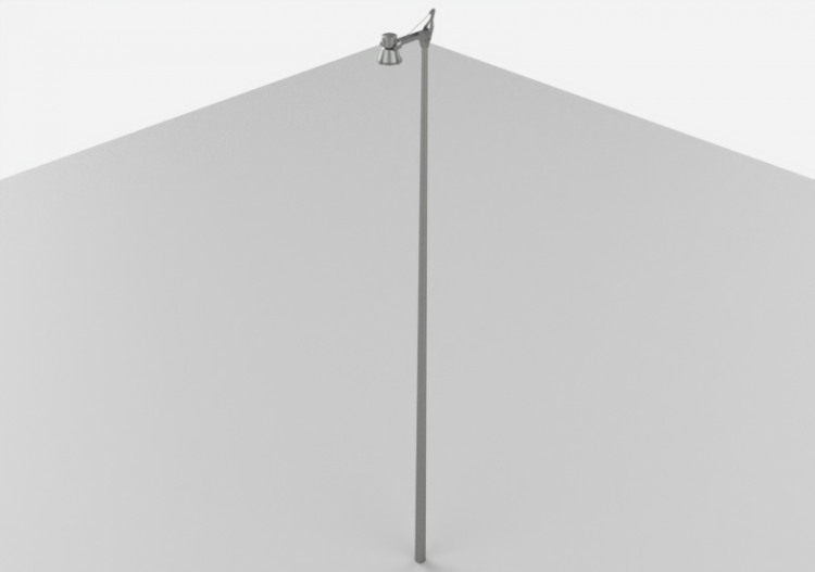 Farolas de calle 3D - Farola sobre poste alto 7m - iGuzzini...