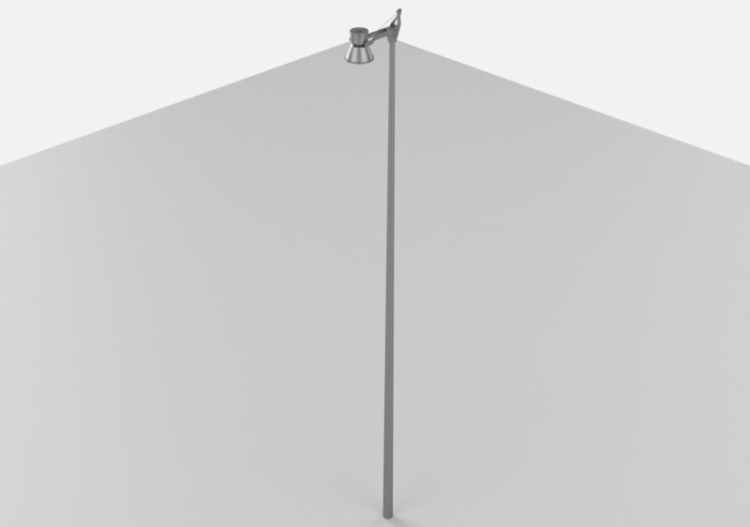 3D Street Lights - High pole street light - Height: 7m -...