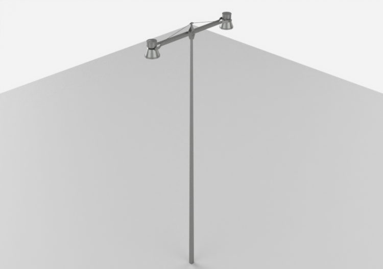 3D Street Lights - High pole street light - Height: 7m -...