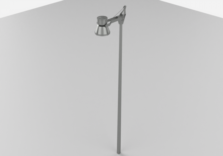 Candeeiros de rua 3D - Candeeiro de poste alto 4m -...