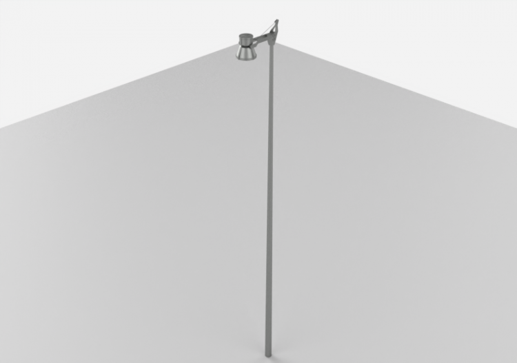 Farolas de calle 3D - Farola sobre poste alto 7m - iGuzzini...