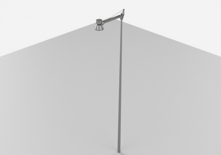 3D Street Lights - High pole street light - Height: 7m -...