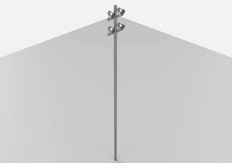 3D Straßenlanternen - Straßenlaterne auf Pfahl von 5m Höhe...