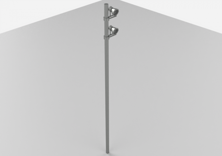 3D Street Lights - High pole street light - Height: 7m -...