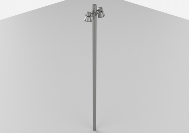 Candeeiros de rua 3D - Candeeiro de poste alto 5m -...