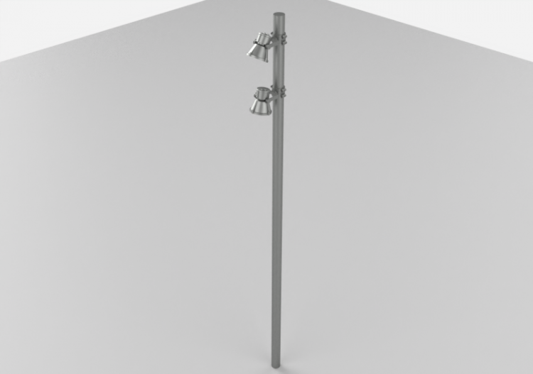 Candeeiros de rua 3D - Candeeiro de poste alto 5m -...