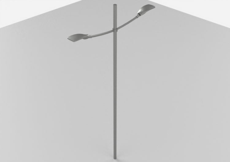 3D Street Lights - High pole street light - Height: 6 metri...