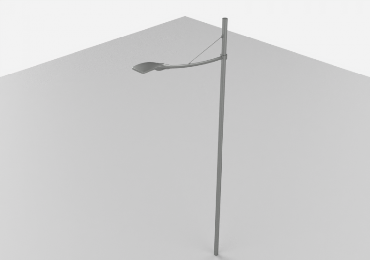 3D Street Lights - High pole street light - Height: 6 metri...