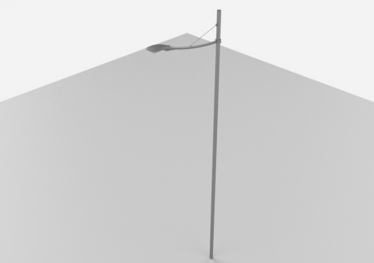 3D Street Lights - High pole street light - Height: 8 metri...
